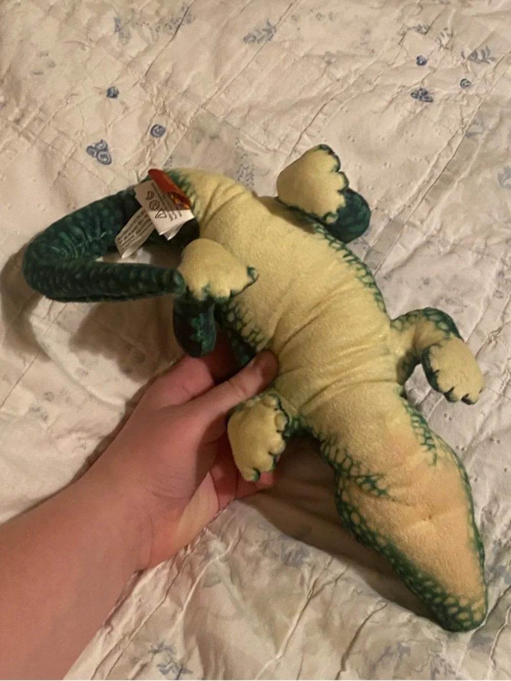 Green Plush Reptile Toy - Soft Stuffed Alligator for Pets & Kids
